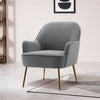Modern Upholstered Sofa Chair Velvet Fabric Accent Armchair Leisure Lounge Chair