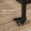 Drop Leaf Table Kitchen Table Extendable Dining Table with Wheels Grey
