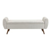 Upholstered Linen Bed End Bench Ottoman Storage Stool Padded Hallway Window Seat