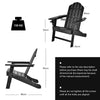 Adirondack Chair with Cup Holder Outdoor Patio Weather Resistant Lounge Chair