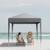 2X2m Pop-up Gazebo Marquee Canopy Outdoor Garden Wedding Tent Black/Grey/Blue