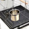 Open Top Large Metal Rolling Bird Cage for Budgie Parrot Canary Cockatiel 139cm