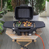 2 Burners Barbecue Grill Gas Lid Thermometer Tabletop Portable Camping Party