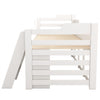 Cabin Bed Kids Mid Sleeper with Chest of Drawers and Ladder Wooden Bed Frame