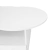 Cloud-Shaped Coffee Table with Drawer and Storage Compartments, White