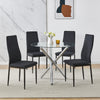 2/4/6 Dining Chairs Side Chairs High Back Velvet/Faux Leather Padded Seat Home