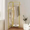 Heavy Duty Garment Rack Double Gold Adjustable Clothes Rail Stand Corner Display