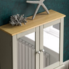 Priano Bathroom 2 Door Wall Mount Mirror Cabinet Unit Storage Cupboard Grey