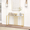 120cm Console Table Modern Faux Marble Top Entryway Table Long Sofa Side Table