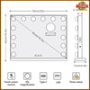 Hollywood Mirror Vanity Make Up Mirror with 14 Lights LED Dressing Tabletop