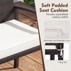 Metal Frame Outdoor Chair with Backrest & Armrests-White