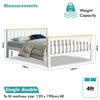 Triple Bunk Beds Kids Children High Sleeper Pine 3FT Single Wooden Bed Frame