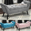Velvet Chesterfield Ottoman Footstool Bed End Bench Chaise Lounge Window Seat