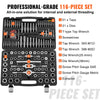 Tap and Die Set 116Pcs Metric and SAE Size Bearing Steel Threading Tool