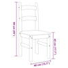 Dining Chairs Room Kitchen Chair 2 pcs Grey Solid Wood Pine