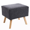 Fabric High Back Armchair Shell Back Chair Fireside Lounge Sofa with Foot Stool