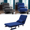 Sofa Bed Foldable Portable Armchair Sleeper Lounge Armchair with Pillow &Wheels