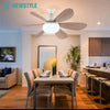 LED Ceiling Fan Light (Wood Grain) With Adapter Fitting - With Remote 40w