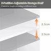 White Bathroom Cabinet 2 Door 6 Shelves Storage Makeup With Mirror Free Standing