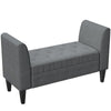 Button Upholstered Chaise Bench Storage Bed End Stool Chair Window Seat Footrest