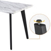 Morden White Dining Table Dining Room Kitchen Garden Table Metal Straight Legs