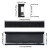Electric Fireplace 3 Sided Panoramic Fire 70 inch Insert LED Flames Entertament