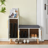 Large Shoe Bench Shoe Storage Rack Cabinets with Padded Seat Cushion for Hallway