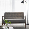2 Seater Wooden Sofa Settee Couch Armchair Accent Chair Button Back Living Room