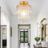 Modern Lamp LED Crystal Ceiling Light Pendant Chandelier Living Room Dining Room