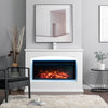 2kW Electric Fireplace LED Log Fire Flame White Surround Stand Heater Set 34''