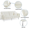 Modern Fabric Sofa Bed 3 Seater Click Clack Living Room Recliner Couch Sofa Grey