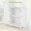 3-Tier Bathroom Storage Cabinet Freestanding Storage Organizer Cabinet White