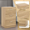 Bedroom Space-saving Night Chest of Drawers-Natural