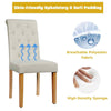 Parson Accent Diner Chairs Dining Room Chairs Set of 2 w/Padded Seat-Beige