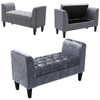 Button Upholstered Chaise Bench Storage Bed End Stool Chair Window Seat Footrest