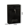 Outdoor Lockable Wall Mounted Mailbox Metal Mail Letter Post Secure Box Postbox