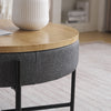 Modern Round Coffee Table with Storage for Living Room Sofa Side End Tables