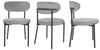 set of 4 Grey Velvet Dining Chairs Velvet Seat Chairs Plush seat and backrest
