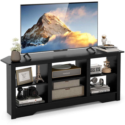 147cm TV Stand for TVs up to 65 Inches Media Entertainment Center-Black