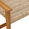 Garden Bench Outdoor Chair Beige Poly Rattan and Acacia Wood