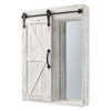 Bathroom Mirror Cabinet Wall Mounted Storage Unit MDF Wooden Shelves Vanity UK