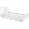 4ft6 3ft White Solid Pine Wooden Bed Frame with 2 Drawers Storage Single Double