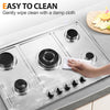 Gas Hob 5 Burners 76cm Stainless Steel Kitchen Built in Gas Cooktop For NG/LPG