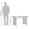 Garden Table with Top Outdoor Dining Table Coffee Table Poly Rattan