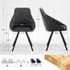 Set of 2 Dining Chairs Metal Legs Tub Chairs Living Reception Kitchen ChairsGrey