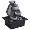 Garden Resin Fountain Water Feature LED Light for Outdoors, Patios and Balconies