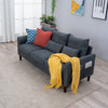 Modern L-Shaped Corner Sofa 2 3 Seater Armchair Couch With Footstool