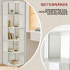 Corner Bookshelf Storage Organiser Shelving Wooden Display Stand 5 Tier Shelf