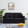 Luxury 2, 3 Seater Linen Fabric Couch Sofa Armchair with 2 Pillows Living Room