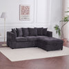 Modern L-Shaped Corner Sofa 3 Seater Armchair Couch With Storage Chaise 6 Pillow